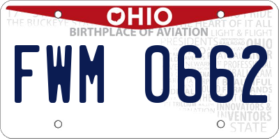 OH license plate FWM0662