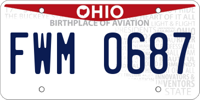 OH license plate FWM0687