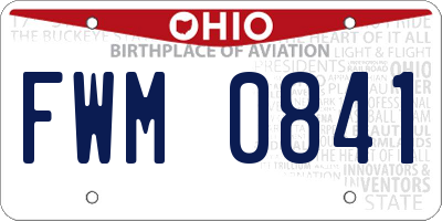 OH license plate FWM0841