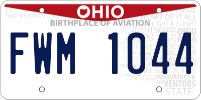 OH license plate FWM1044