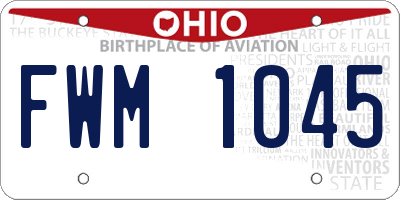 OH license plate FWM1045