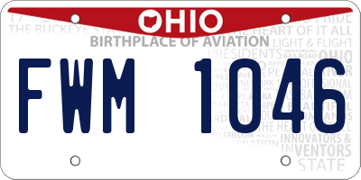 OH license plate FWM1046
