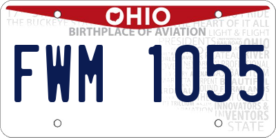 OH license plate FWM1055