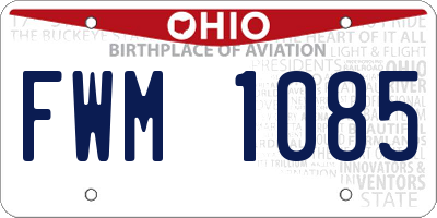 OH license plate FWM1085