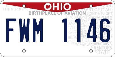OH license plate FWM1146