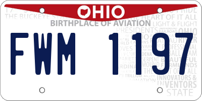 OH license plate FWM1197