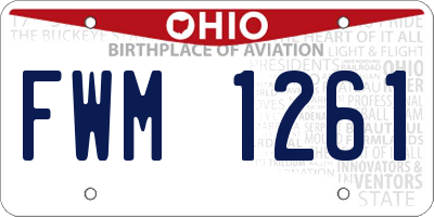 OH license plate FWM1261