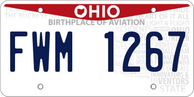 OH license plate FWM1267