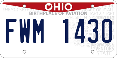 OH license plate FWM1430