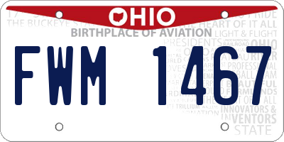 OH license plate FWM1467