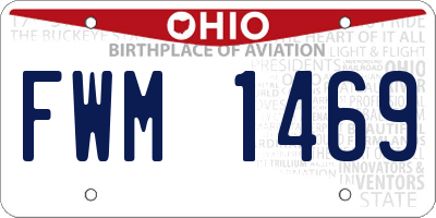 OH license plate FWM1469