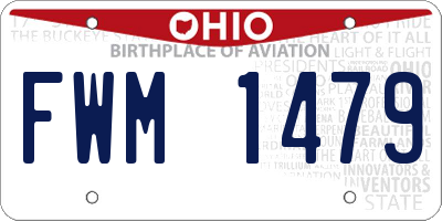 OH license plate FWM1479