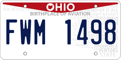 OH license plate FWM1498