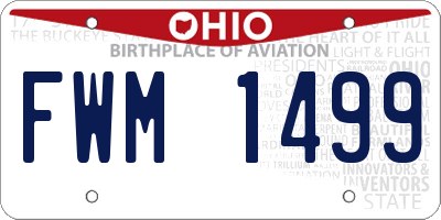 OH license plate FWM1499