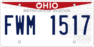 OH license plate FWM1517