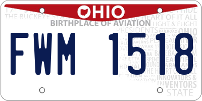 OH license plate FWM1518