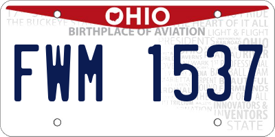 OH license plate FWM1537