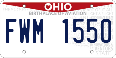 OH license plate FWM1550