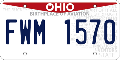 OH license plate FWM1570