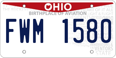 OH license plate FWM1580