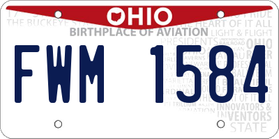 OH license plate FWM1584