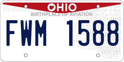 OH license plate FWM1588