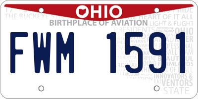OH license plate FWM1591