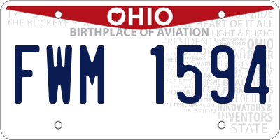 OH license plate FWM1594