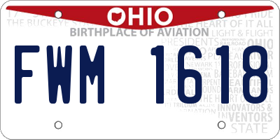 OH license plate FWM1618