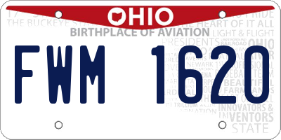 OH license plate FWM1620