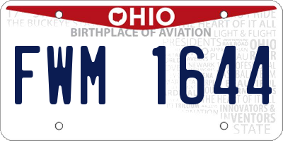 OH license plate FWM1644
