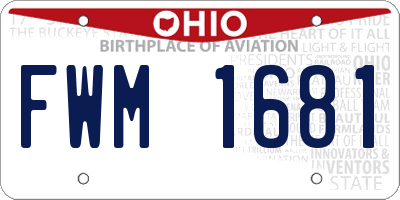 OH license plate FWM1681