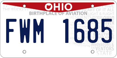 OH license plate FWM1685