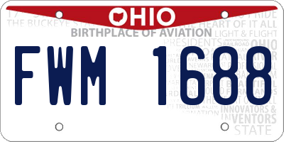 OH license plate FWM1688