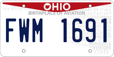 OH license plate FWM1691