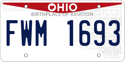 OH license plate FWM1693