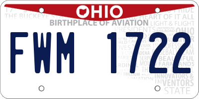 OH license plate FWM1722