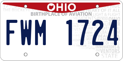 OH license plate FWM1724