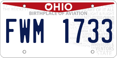 OH license plate FWM1733