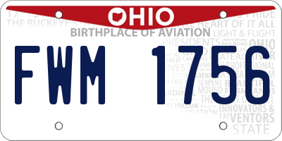OH license plate FWM1756