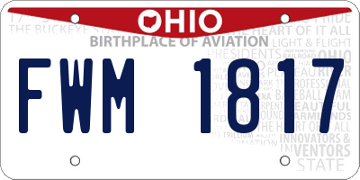 OH license plate FWM1817
