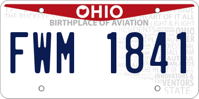 OH license plate FWM1841
