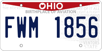 OH license plate FWM1856