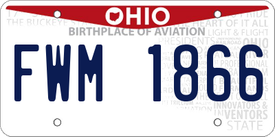 OH license plate FWM1866