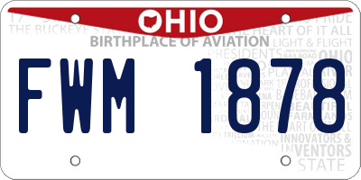 OH license plate FWM1878