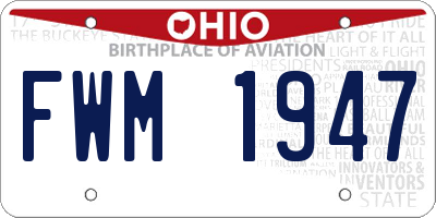 OH license plate FWM1947