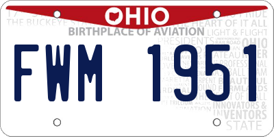 OH license plate FWM1951