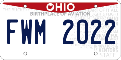 OH license plate FWM2022