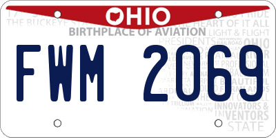 OH license plate FWM2069