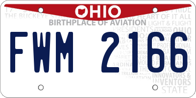 OH license plate FWM2166